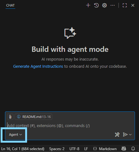 5.0 Set up the Liquibase MCP Server in VS Code - agent mode image