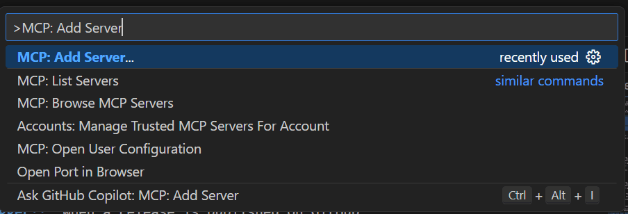 5.0 Set up the Liquibase MCP Server in VS Code - 3 Add MCP Server